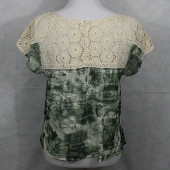 Free People Anthropologie Sheer Poly Blouse SZ L - Picture 4 of 9